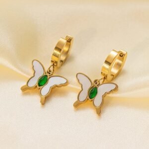 Elegant Gold Plated Butterfly Earrings