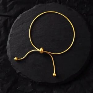 Minimal Elegant Adjustable Gold Plated Bracelet / Anklet