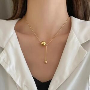 Minimal Gold Ball Waterproof Necklace
