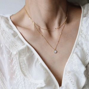 Vintage White Double-Layered High-Quality Necklace