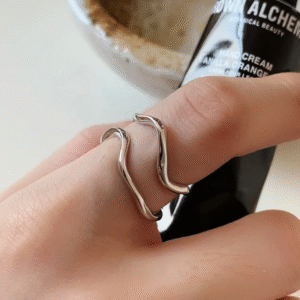 Stainless Steel Wave Ring