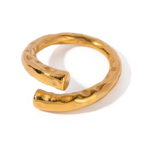 Dainty Twisted Gold Plated Ring