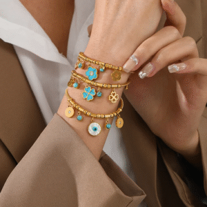 Egyptian Evil Eye Gold Plated Bracelet