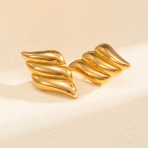 Ultra Premium Wings Of Gold Earrings
