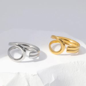 Infinite Loop Gold Plated Adjustable Ring