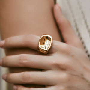 18k Gold Plated Abstract Ring
