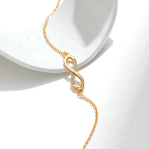Gold Plated Dainty Infinity Bracelet / Anklet