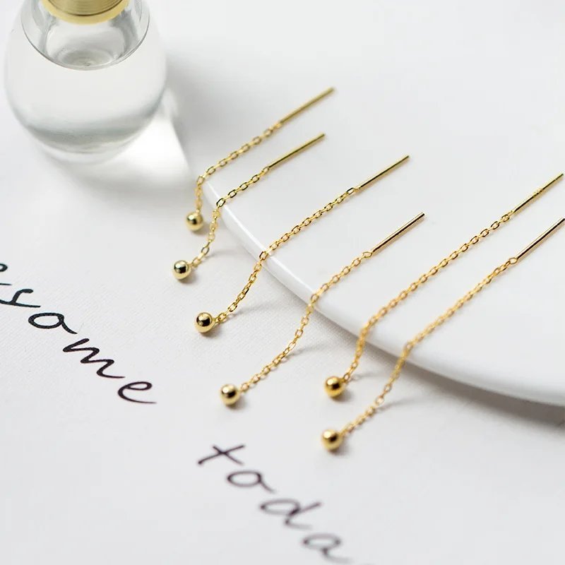 Gold Plated Super Minimalistic Drop Earring