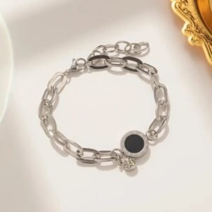 Waterproof Black Dial Heavy Chained Bracelet / Anklet