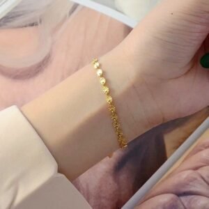 Minimal Gold Plated Classic Design Formal Bracelet