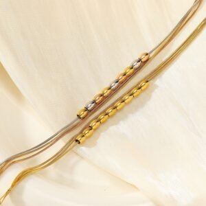 Premium Gold Plated Beads Elegance Bracelet