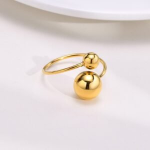 Modern Adjustable Gold Plated Ring