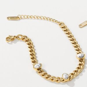 Thick Chained Multi-Charm Waterproof Pearl Bracelet / Anklet