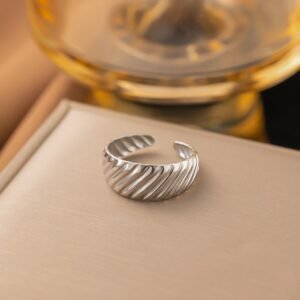 Stainless Steel Twirl Ring
