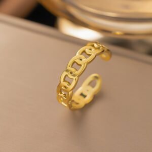 Minimal Chainlet Gold Plated Ring