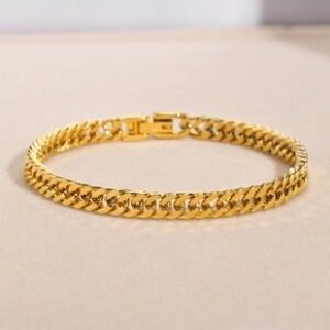 High End Lock Thick Chained Bracelet