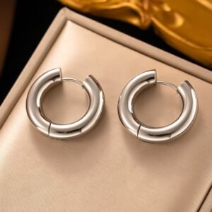 Trending C-Shaped Silver Plated Earrings