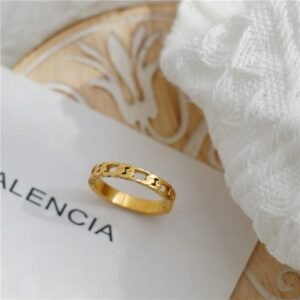 Thin Chainlet Gold Plated RIng