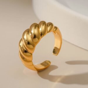 18k Gold Plated Croissant Ring