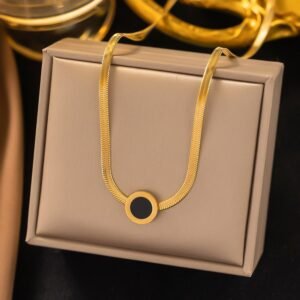 Black and Gold Heavy Chained Waterproof Necklace
