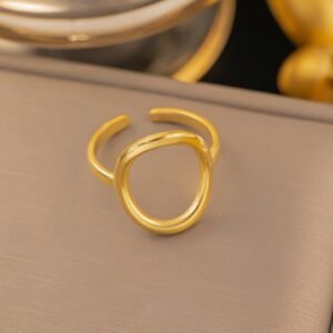 Gold Plated Hollow Ring