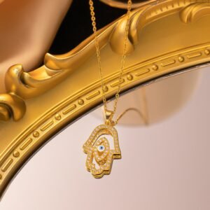 Gold Plated Turkish Hamsa Hand Necklace