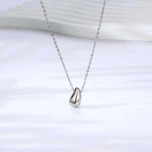 Minimal Tear Drop Silver Plated Necklace