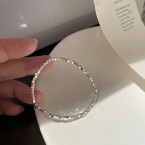Stainless Steel Ultra Shine Metal Stone Bracelet / Anklet