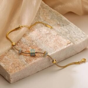 Evil Eye Multi Charm Gold Plated Bracelet / Anklet