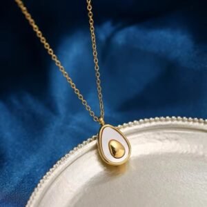 Cute Avocado Gold Plated Necklace