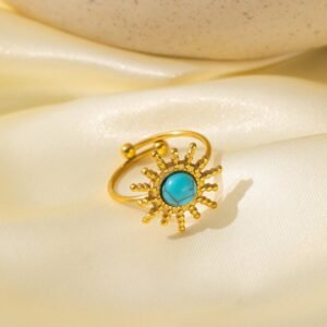 Gold Plated Sun Burst Ring